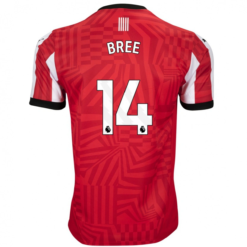 Danxen Kid James Bree #14 Red White Home Jersey 2024/25 T-Shirt