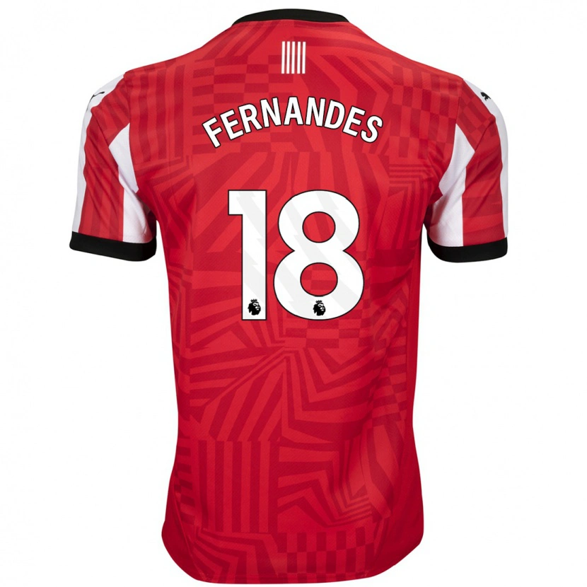 Danxen Kid Mateus Fernandes #18 Red White Home Jersey 2024/25 T-Shirt