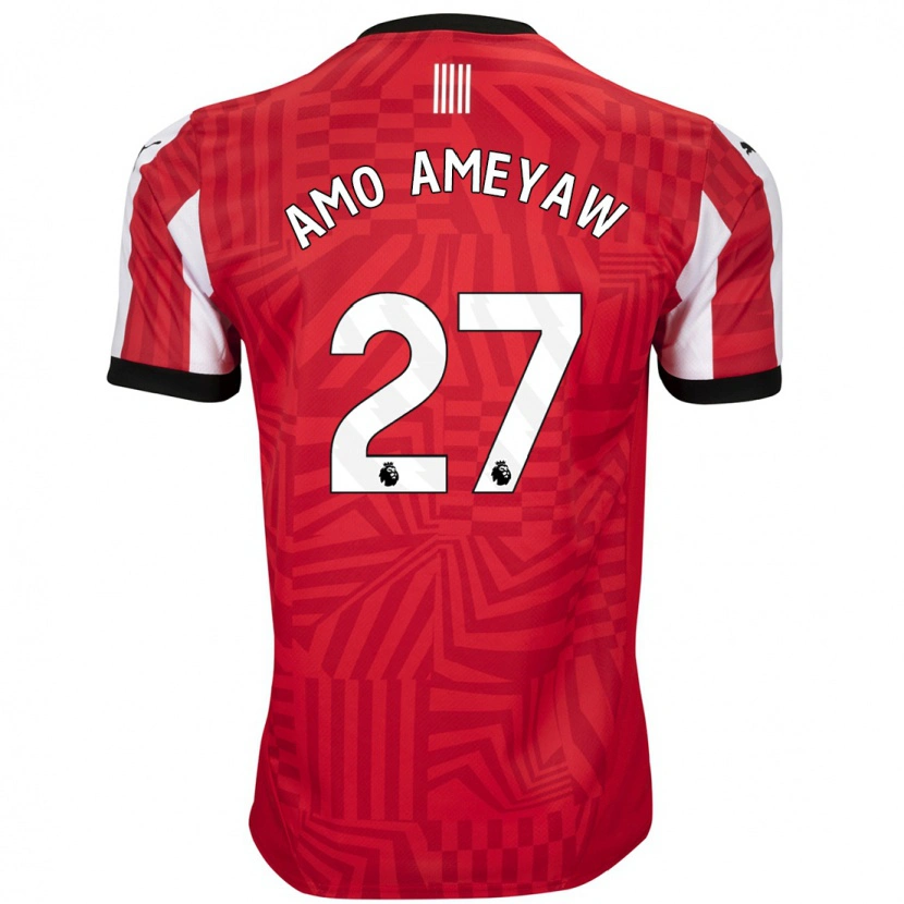 Danxen Kid Samuel Amo-Ameyaw #27 Red White Home Jersey 2024/25 T-Shirt