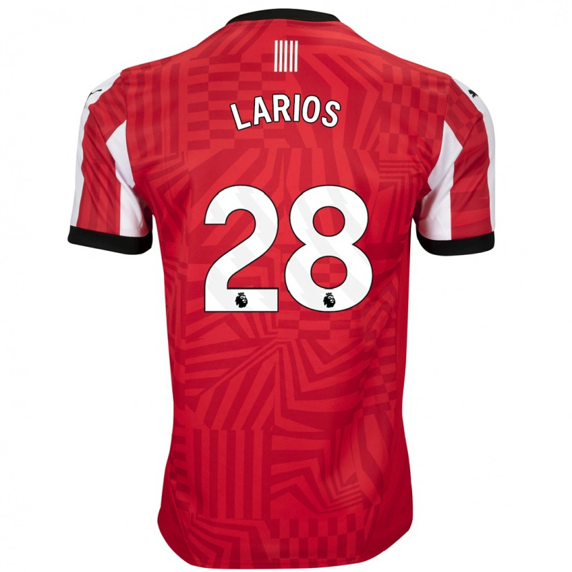 Danxen Kid Juan Larios #28 Red White Home Jersey 2024/25 T-Shirt