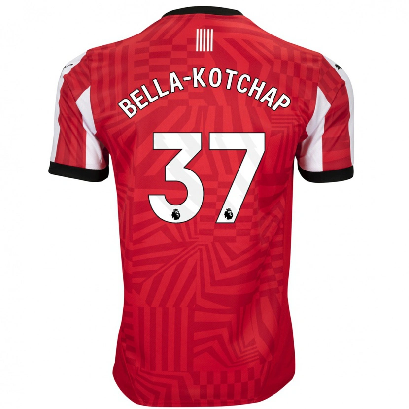 Danxen Kid Armel Bella-Kotchap #37 Red White Home Jersey 2024/25 T-Shirt