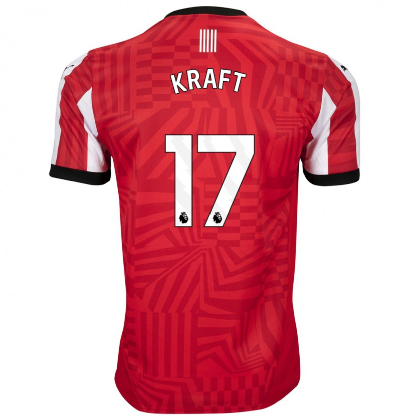 Danxen Kid Emily Kraft #17 Red White Home Jersey 2024/25 T-Shirt