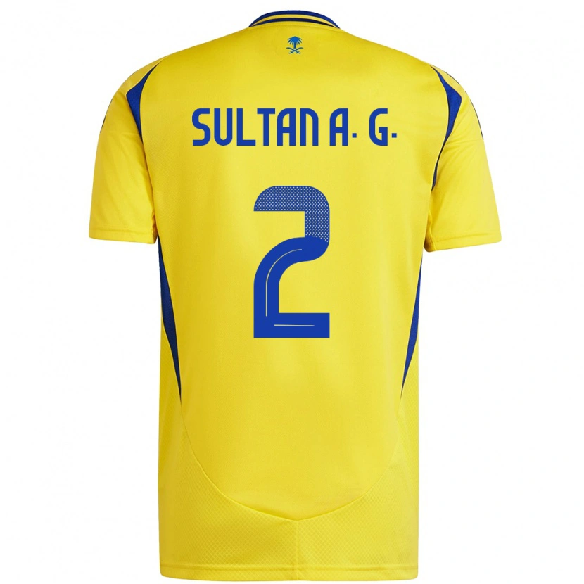 Danxen Kid Sultan Al-Ghannam #2 Yellow Blue Home Jersey 2024/25 T-Shirt