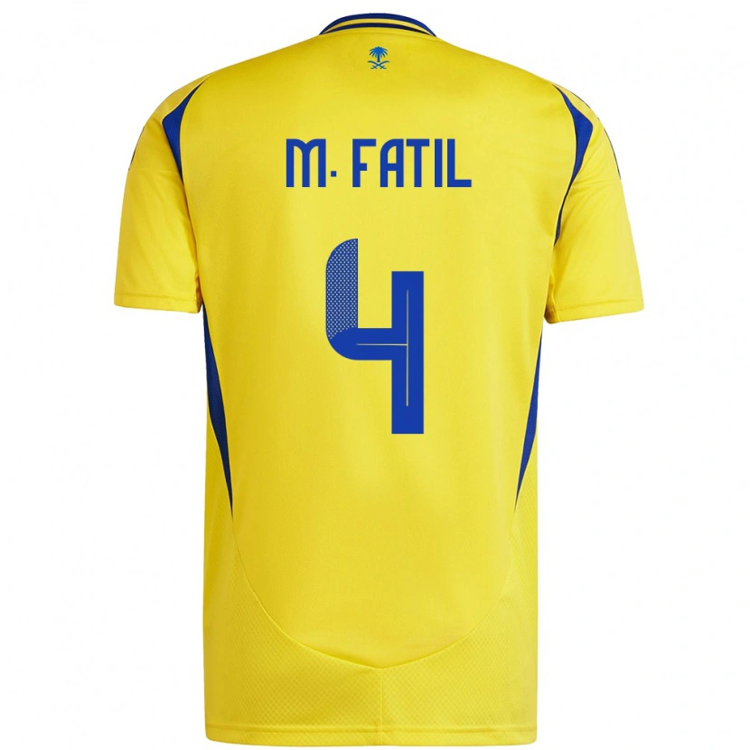 Danxen Kid Mohammed Al-Fatil #4 Yellow Blue Home Jersey 2024/25 T-Shirt