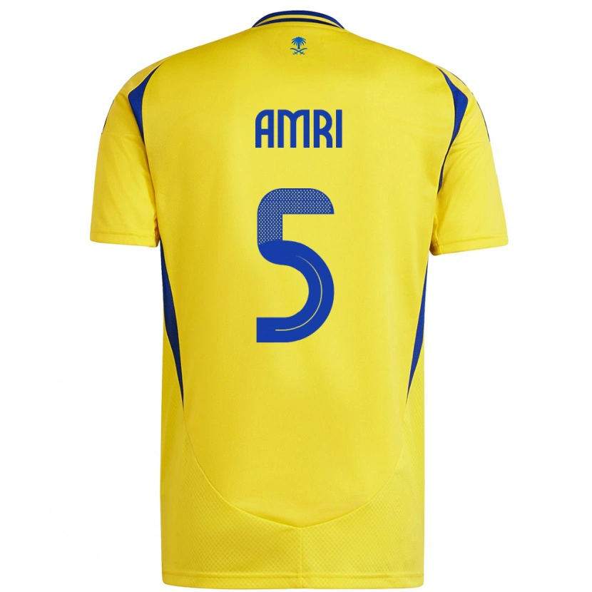 Danxen Kid Abdulelah Al-Amri #5 Yellow Blue Home Jersey 2024/25 T-Shirt