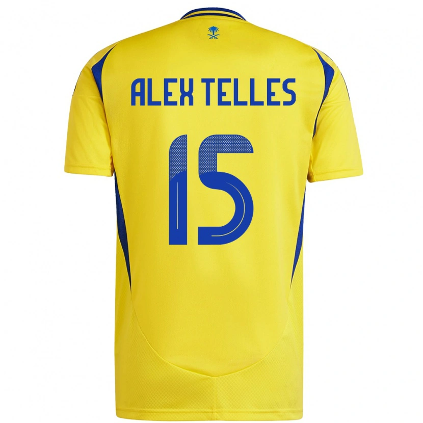 Danxen Kid Alex Telles #15 Yellow Blue Home Jersey 2024/25 T-Shirt