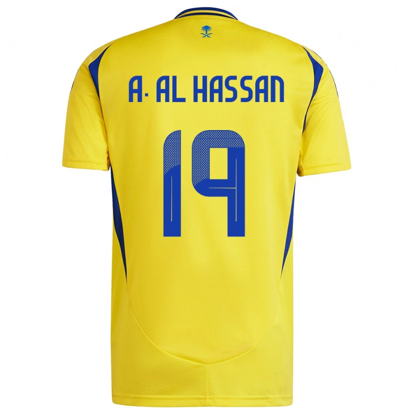 Danxen Kid Ali Al-Hassan #19 Yellow Blue Home Jersey 2024/25 T-Shirt