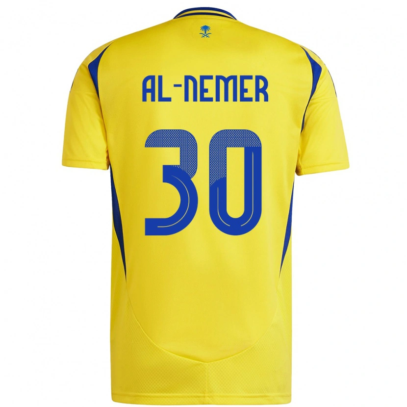 Danxen Kid Meshari Al-Nemer #30 Yellow Blue Home Jersey 2024/25 T-Shirt