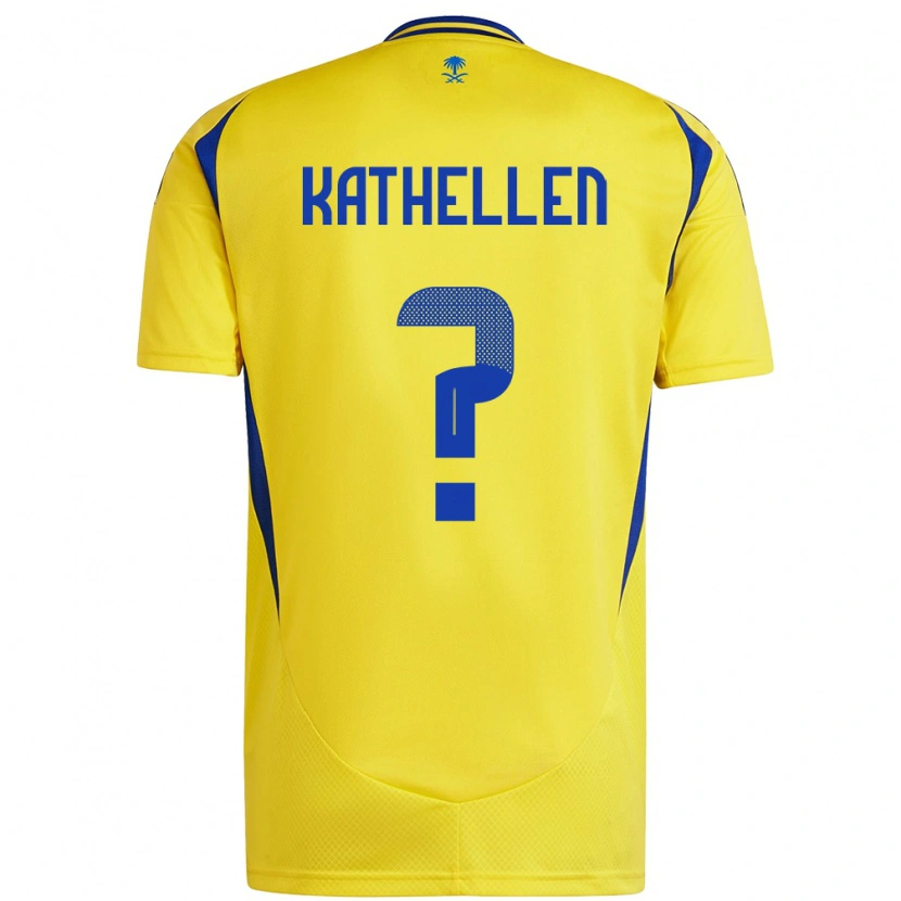 Danxen Kid Kathellen #0 Yellow Blue Home Jersey 2024/25 T-Shirt