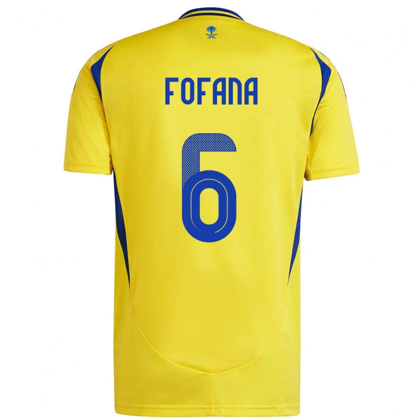 Danxen Kid Seko Fofana #6 Yellow Blue Home Jersey 2024/25 T-Shirt