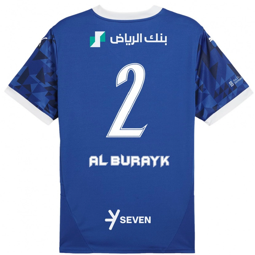 Danxen Kid Mohammed Al-Burayk #2 Dark Blue White Home Jersey 2024/25 T-Shirt