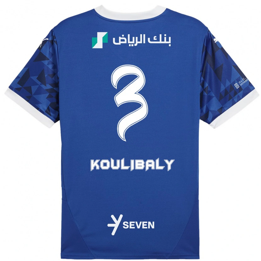 Danxen Kid Kalidou Koulibaly #3 Dark Blue White Home Jersey 2024/25 T-Shirt