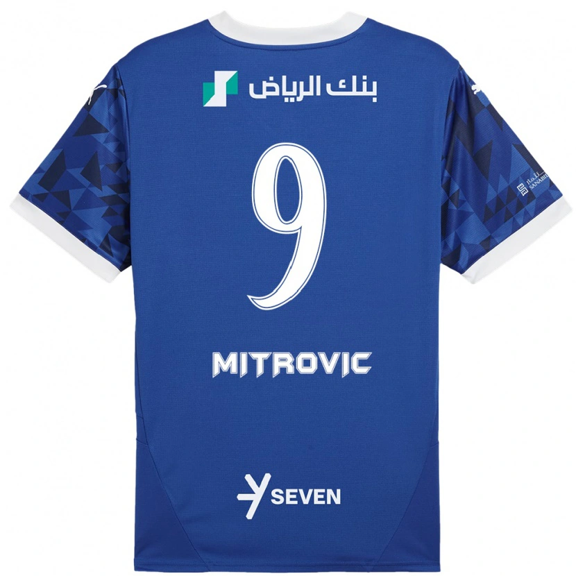 Danxen Kid Aleksandar Mitrović #9 Dark Blue White Home Jersey 2024/25 T-Shirt