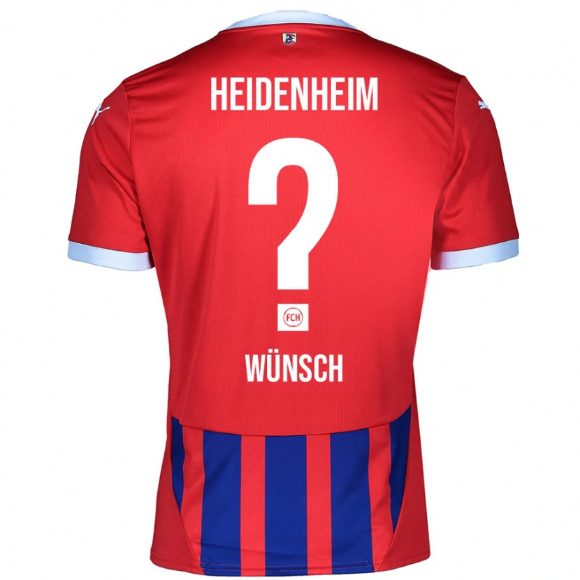 Danxen Kid Luca Wünsch #0 Red Blue Home Jersey 2024/25 T-Shirt