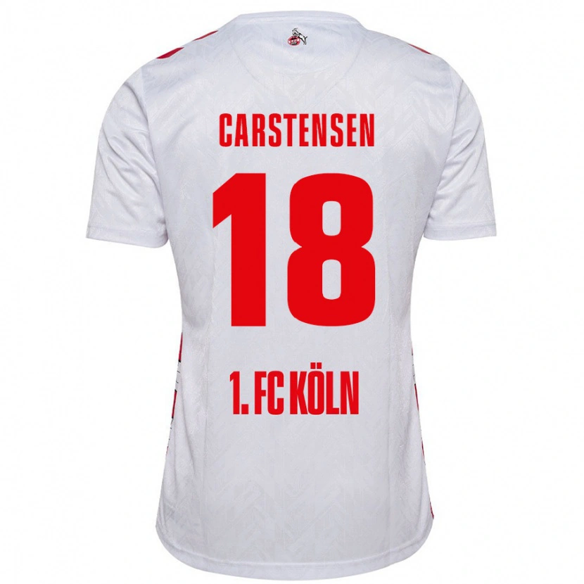 Danxen Kid Rasmus Carstensen #18 White Red Home Jersey 2024/25 T-Shirt