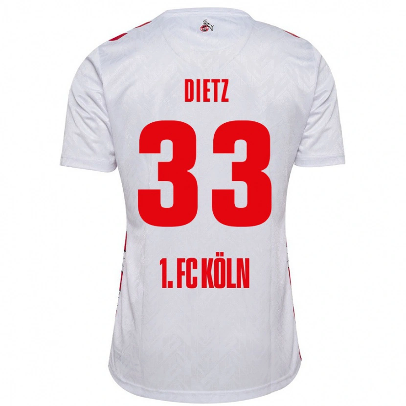 Danxen Kid Florian Dietz #33 White Red Home Jersey 2024/25 T-Shirt