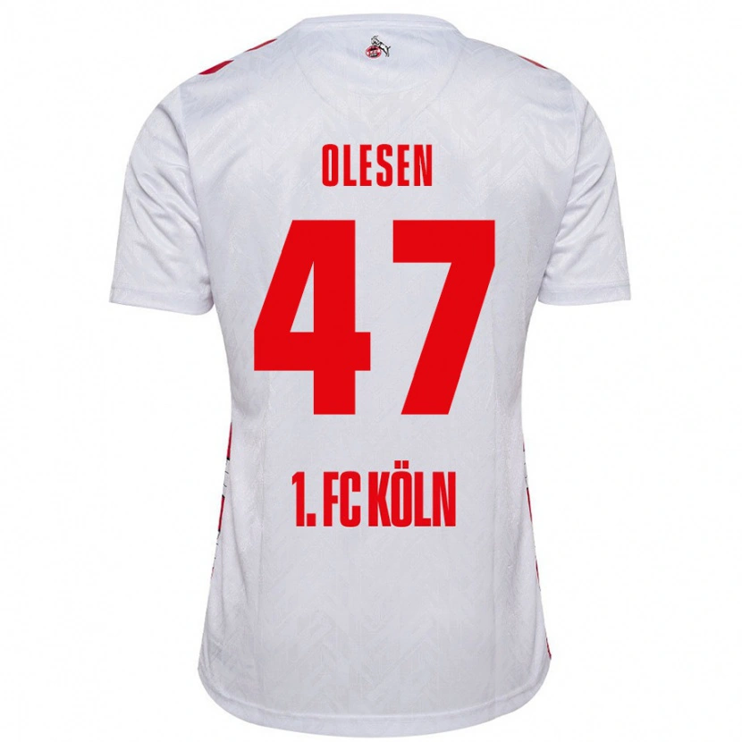 Danxen Kid Mathias Olesen #47 White Red Home Jersey 2024/25 T-Shirt