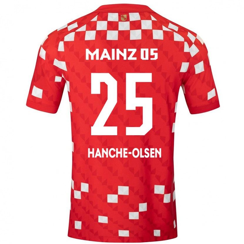 Danxen Kid Andreas Hanche-Olsen #25 White Red Home Jersey 2024/25 T-Shirt