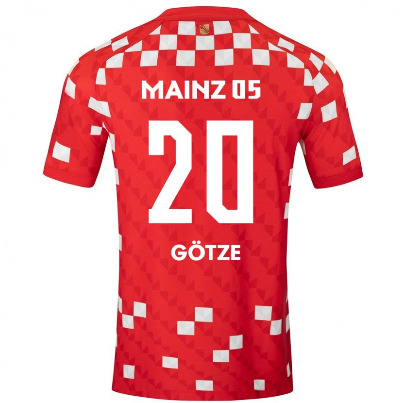 Danxen Kid Justus Götze #20 White Red Home Jersey 2024/25 T-Shirt