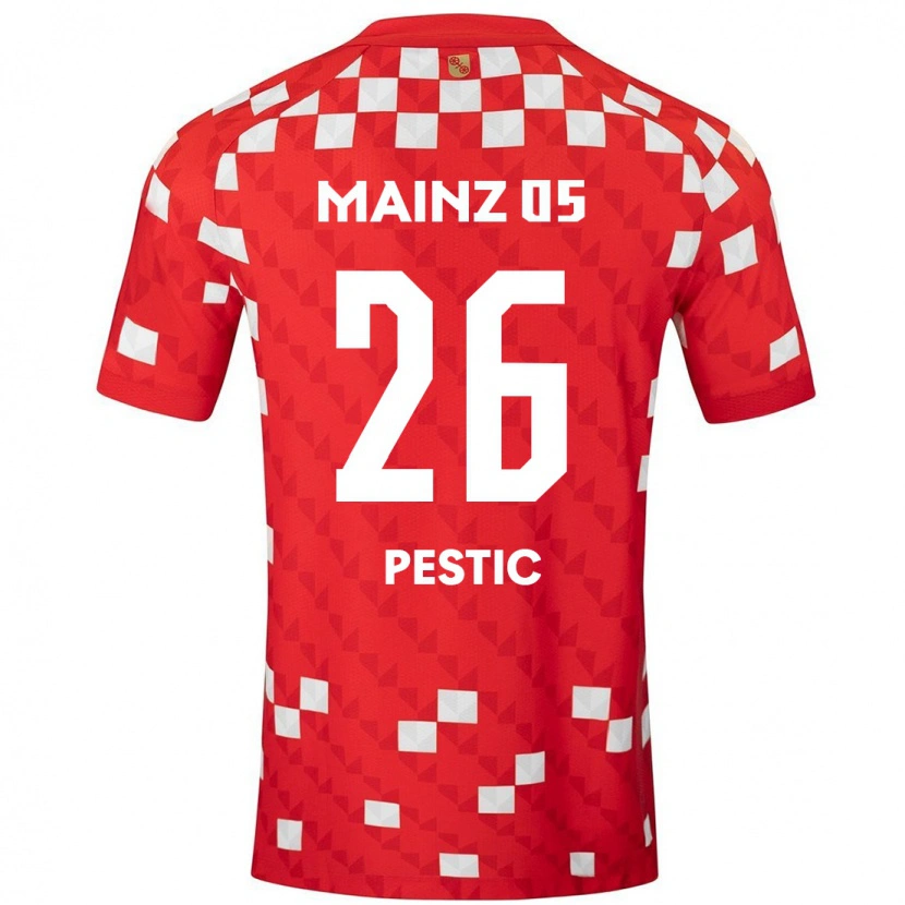 Danxen Kid Dominik Pestic #26 White Red Home Jersey 2024/25 T-Shirt