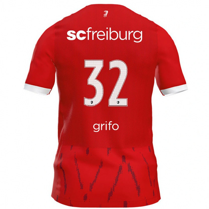 Danxen Kid Vincenzo Grifo #32 Red Home Jersey 2024/25 T-Shirt