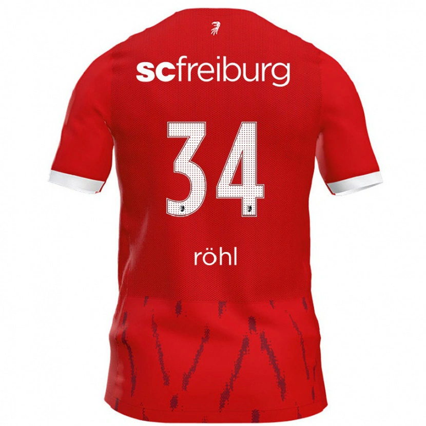 Danxen Kid Merlin Röhl #34 Red Home Jersey 2024/25 T-Shirt