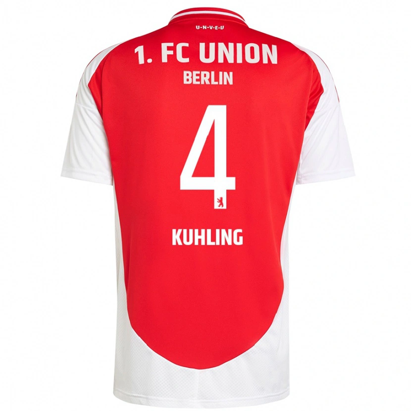 Danxen Kid Ole Kühling #4 Red White Home Jersey 2024/25 T-Shirt