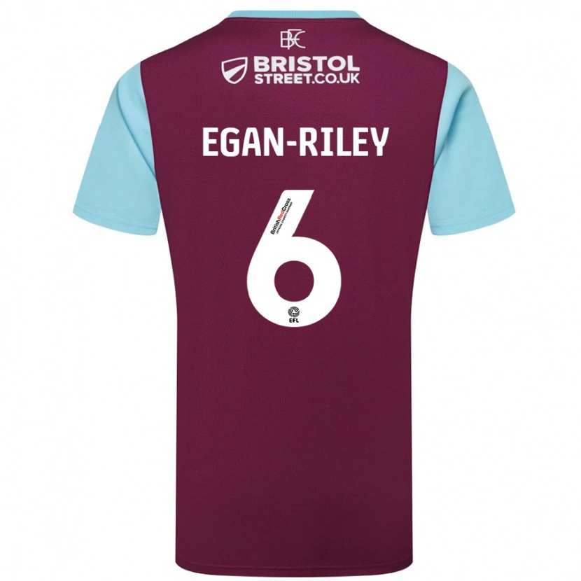 Danxen Kid Cj Egan-Riley #6 Burgundy Sky Blue Home Jersey 2024/25 T-Shirt