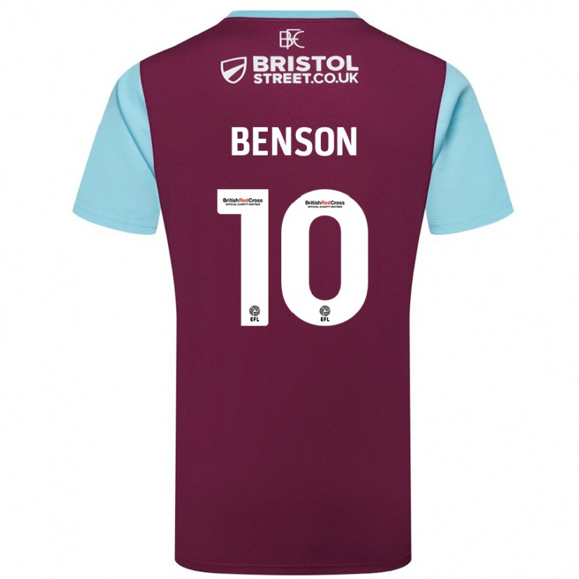 Danxen Kid Benson Manuel #10 Burgundy Sky Blue Home Jersey 2024/25 T-Shirt