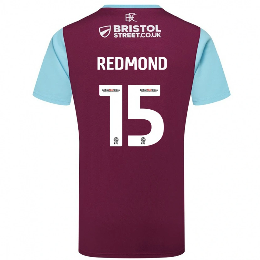 Danxen Kid Nathan Redmond #15 Burgundy Sky Blue Home Jersey 2024/25 T-Shirt