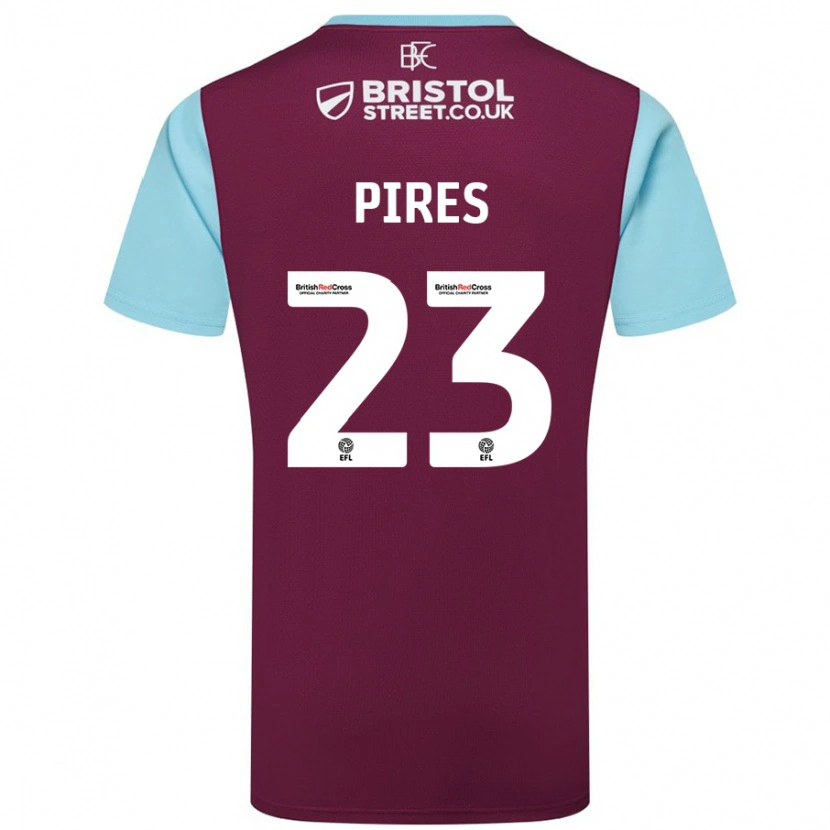 Danxen Kid Lucas Pires #23 Burgundy Sky Blue Home Jersey 2024/25 T-Shirt