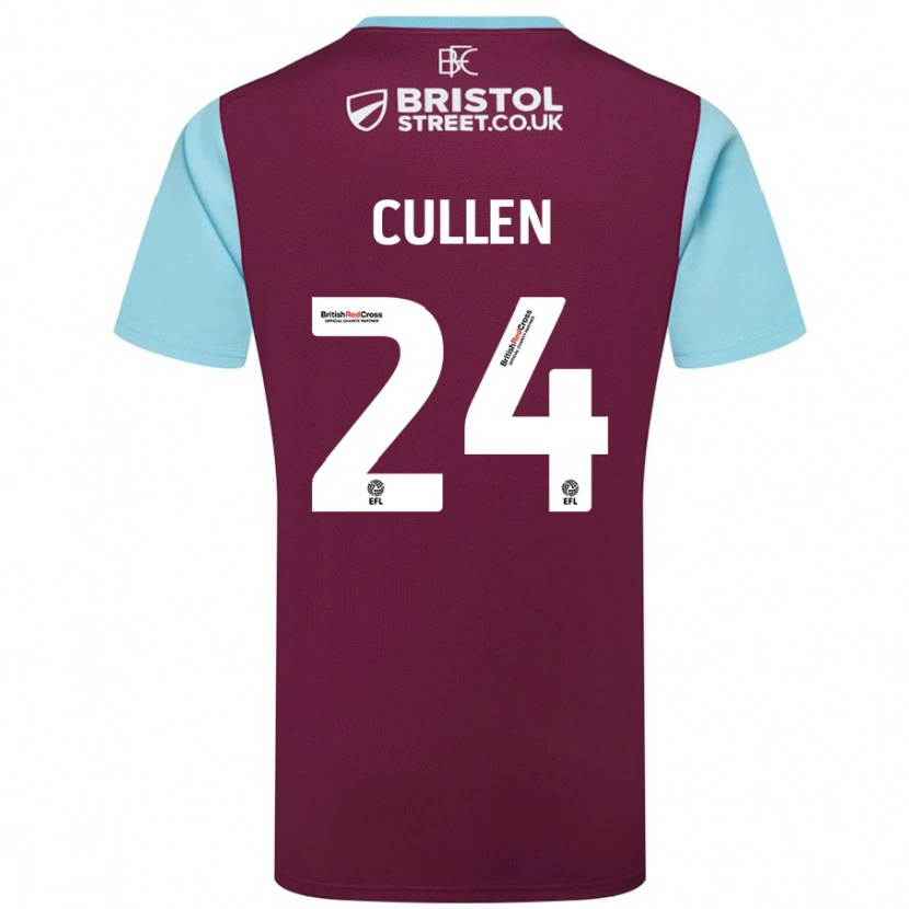 Danxen Kid Josh Cullen #24 Burgundy Sky Blue Home Jersey 2024/25 T-Shirt