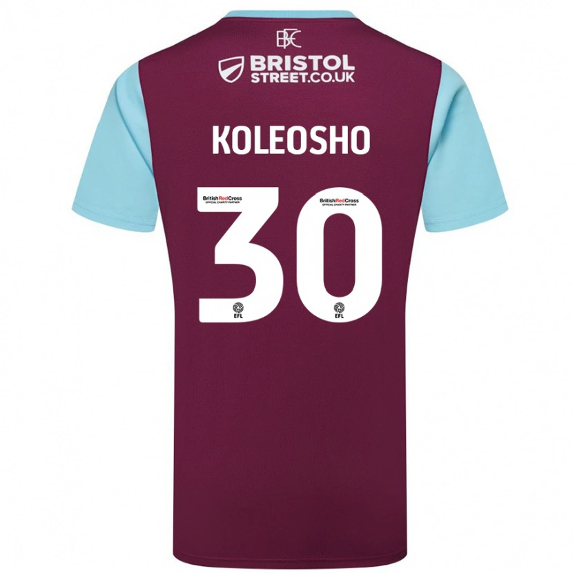 Danxen Kid Luca Koleosho #30 Burgundy Sky Blue Home Jersey 2024/25 T-Shirt