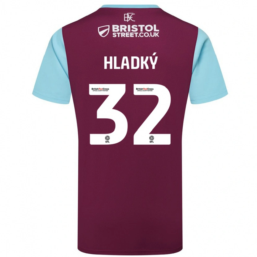 Danxen Kid Vaclav Hladky #32 Burgundy Sky Blue Home Jersey 2024/25 T-Shirt