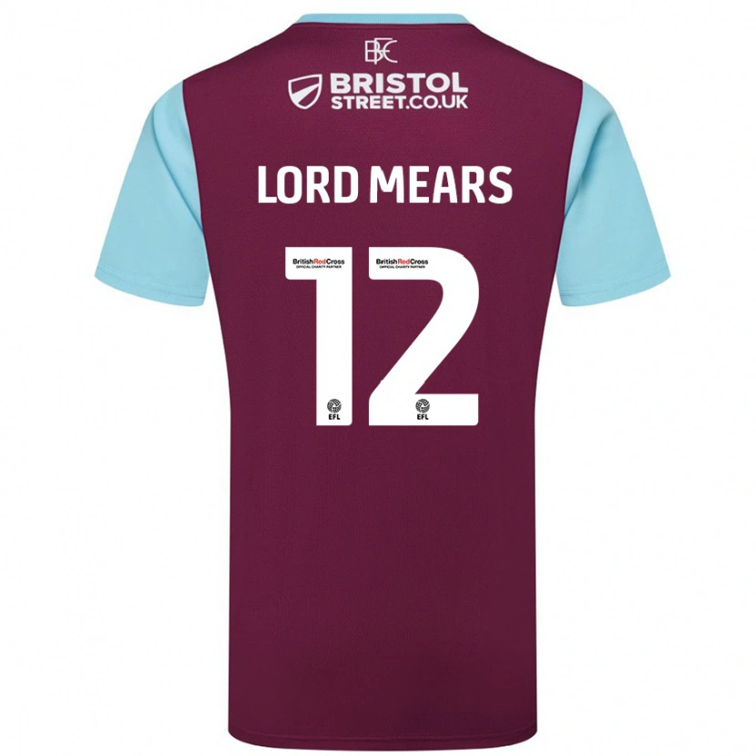 Danxen Kid Rhema Lord-Mears #12 Burgundy Sky Blue Home Jersey 2024/25 T-Shirt