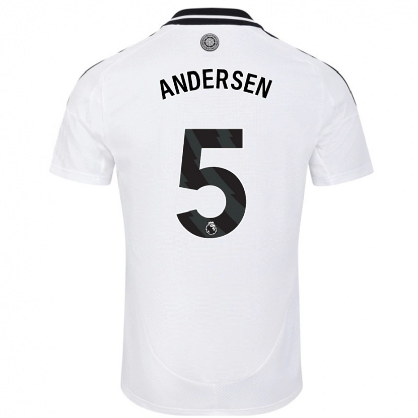 Danxen Kid Joachim Andersen #5 White Home Jersey 2024/25 T-Shirt