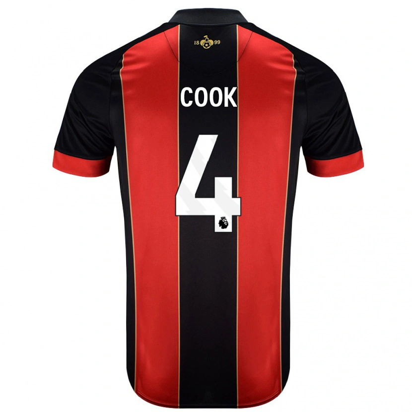 Danxen Kid Lewis Cook #4 Red Black Home Jersey 2024/25 T-Shirt