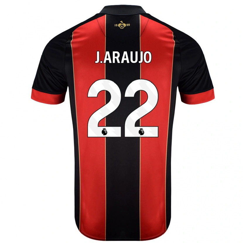 Danxen Kid Julián Araujo #28 Red Black Home Jersey 2024/25 T-Shirt