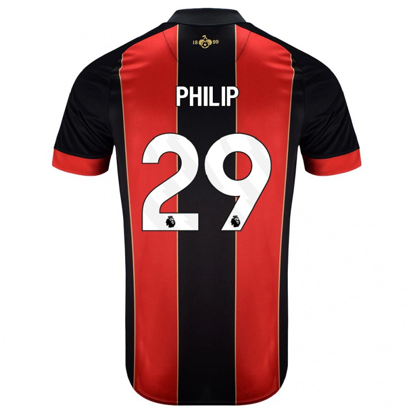 Danxen Kid Philip Billing #29 Red Black Home Jersey 2024/25 T-Shirt