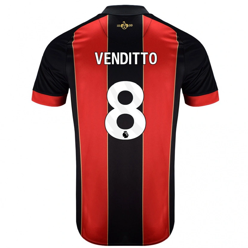 Danxen Kid Olivia Venditto #8 Red Black Home Jersey 2024/25 T-Shirt