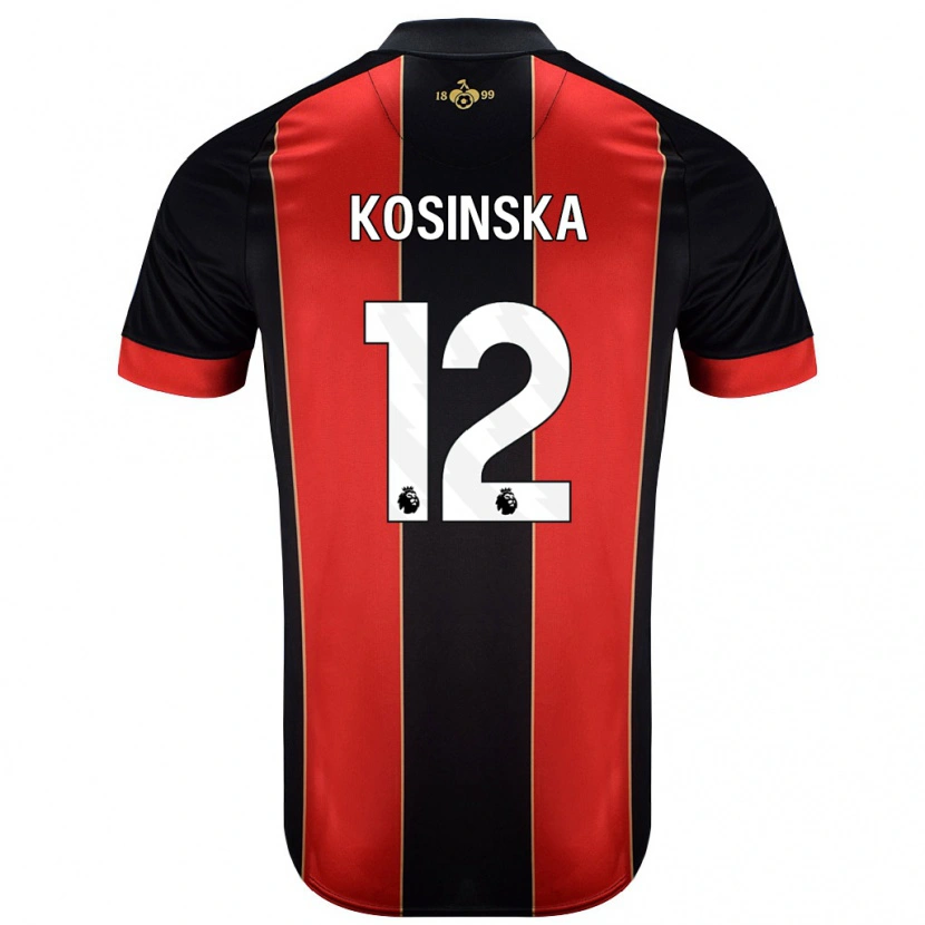 Danxen Kid Daniela Kosinska #12 Red Black Home Jersey 2024/25 T-Shirt