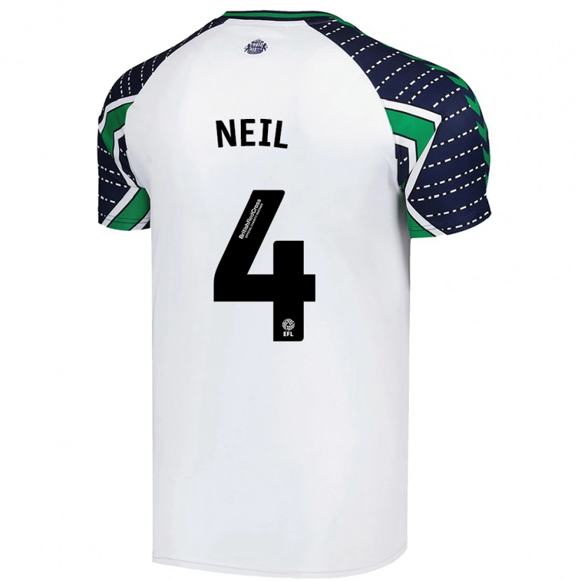 Danxen Kid Dan Neil #4 White Away Jersey 2024/25 T-Shirt