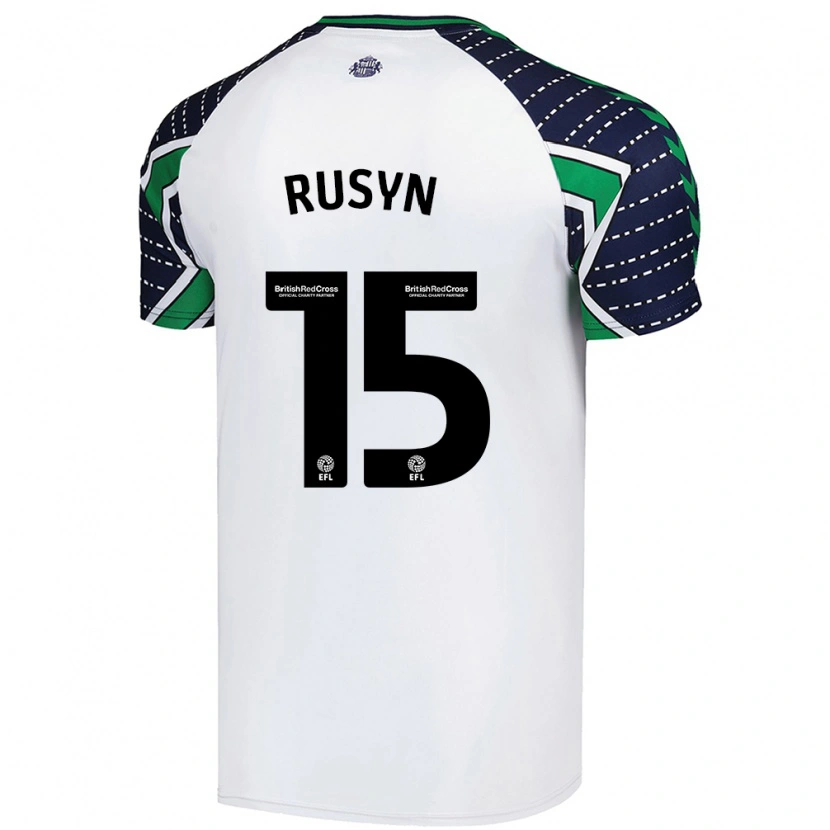 Danxen Kid Nazariy Rusyn #15 White Away Jersey 2024/25 T-Shirt