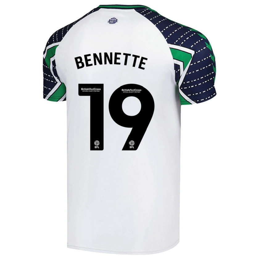 Danxen Kid Jewison Bennette #19 White Away Jersey 2024/25 T-Shirt