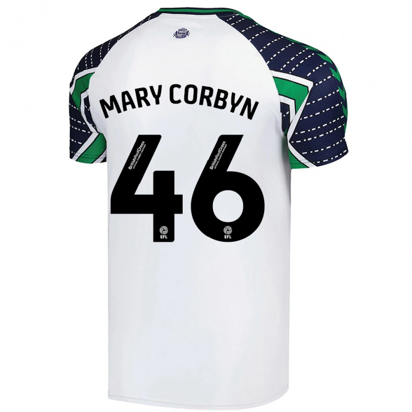 Danxen Kid Mary Corbyn #46 White Away Jersey 2024/25 T-Shirt