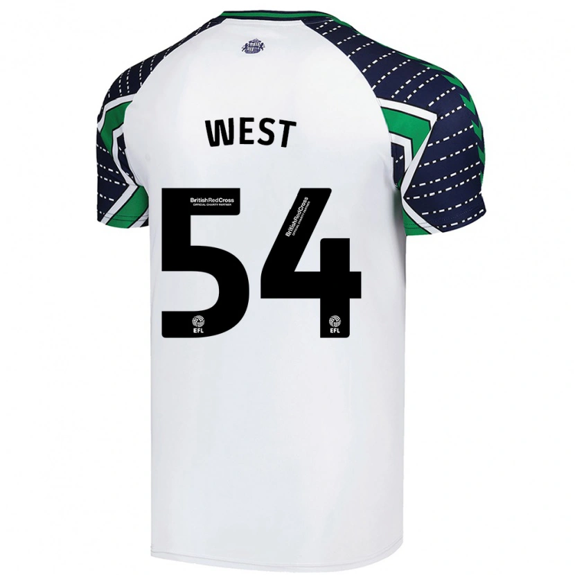 Danxen Kid Ella West #54 White Away Jersey 2024/25 T-Shirt