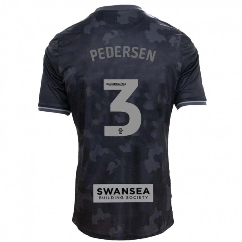 Danxen Kid Kristian Pedersen #3 Black Away Jersey 2024/25 T-Shirt