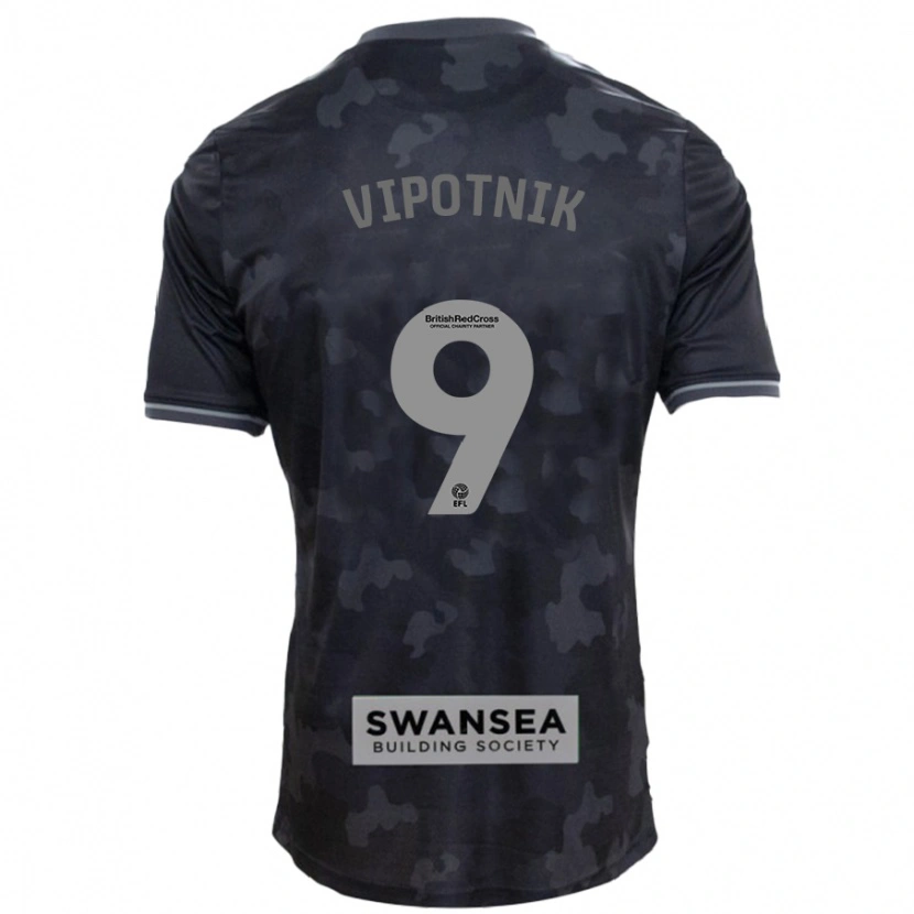 Danxen Kid Zan Vipotnik #9 Black Away Jersey 2024/25 T-Shirt