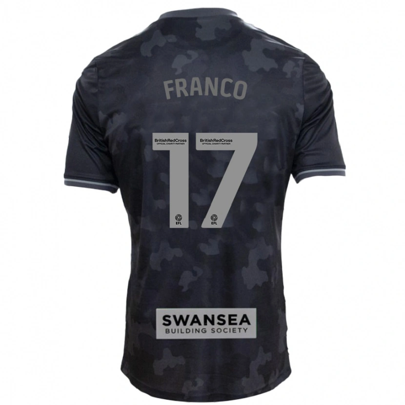 Danxen Kid Gonçalo Franco #17 Black Away Jersey 2024/25 T-Shirt