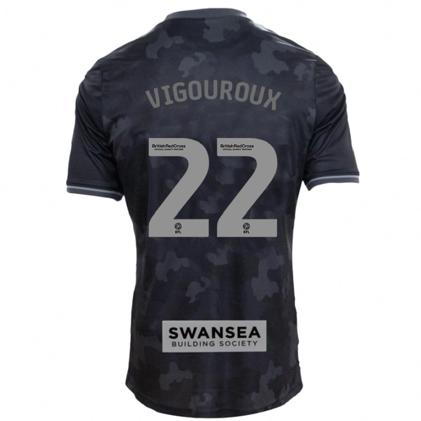 Danxen Kid Lawrence Vigouroux #22 Black Away Jersey 2024/25 T-Shirt